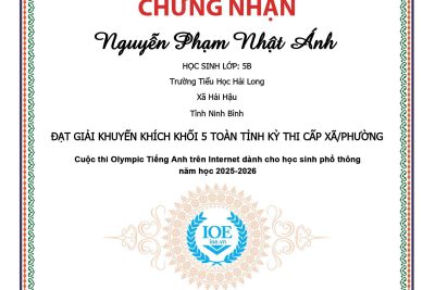 VINH DANH HỌC SINH THAM GIA SÂN CHƠI IOE